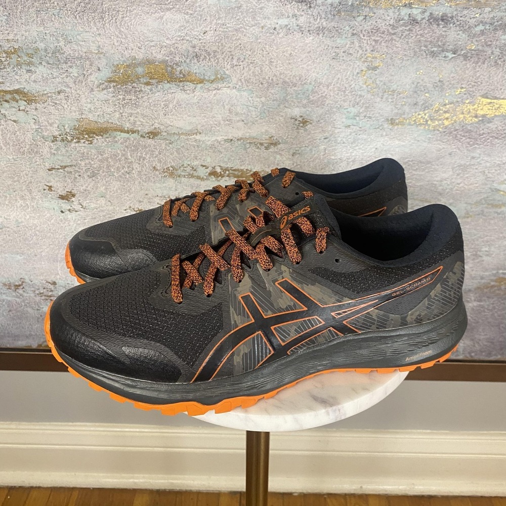 ASICS Gel-Scram 5 Shoes Mens Size 10.5 Black Running Trail Sneakers READ